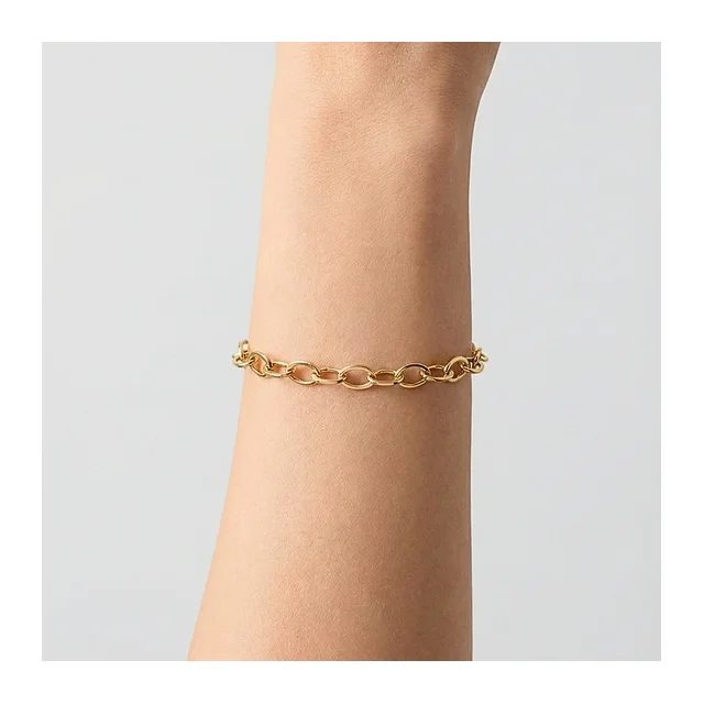 Pulseira / Corrente Oval triângulo fio 0.80 no modelo