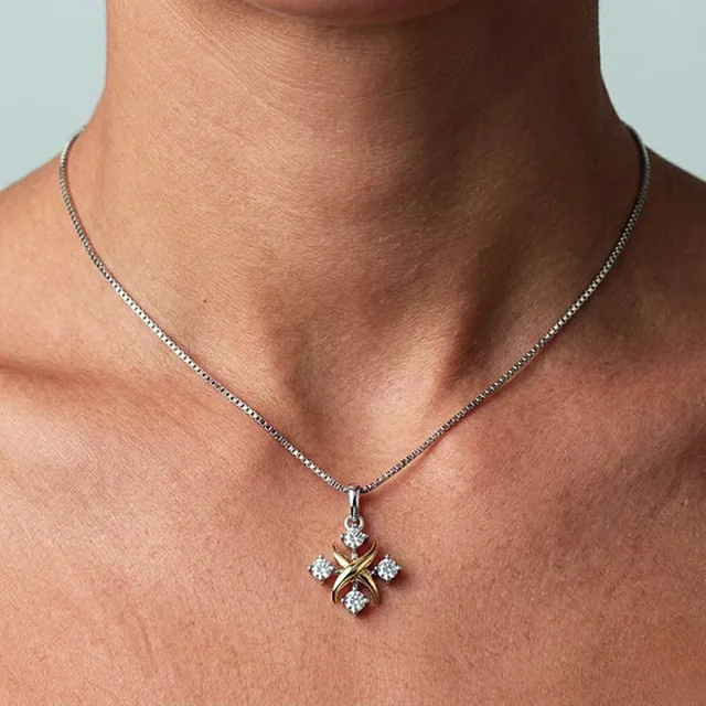 Pingente Laço e Cruz no modelo