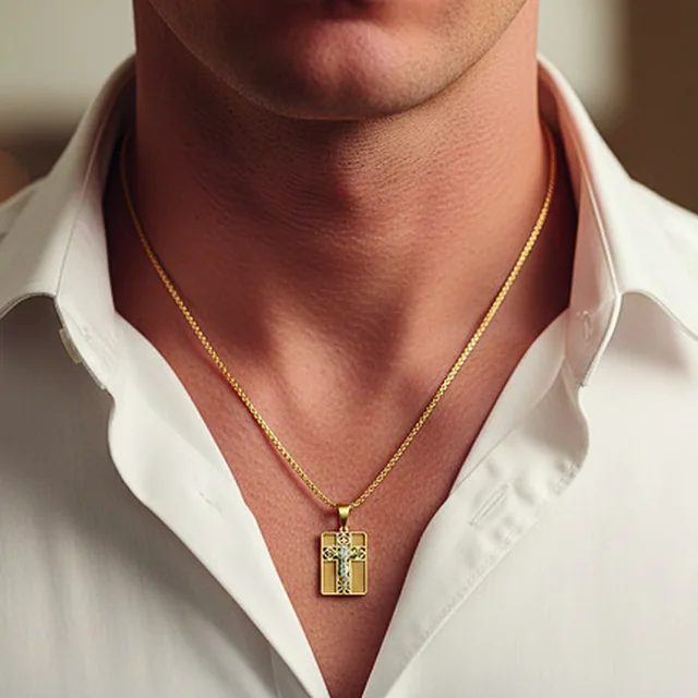 Pingente Placa Cristo no modelo