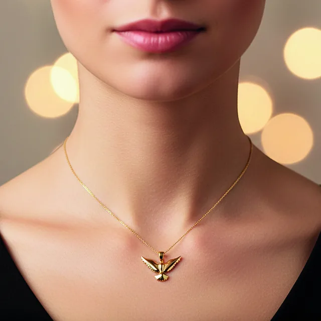 Pingente Espírito Santo Clássico Liso no modelo