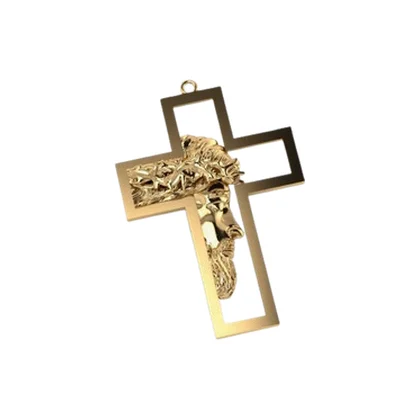 Pingente Cruz e Face de Cristo