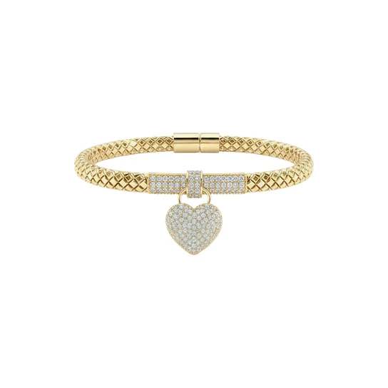 Bracelete com Pingente de Coração