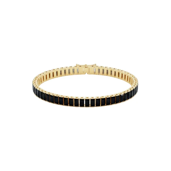 Bracelete Masculino Pedras Escuras